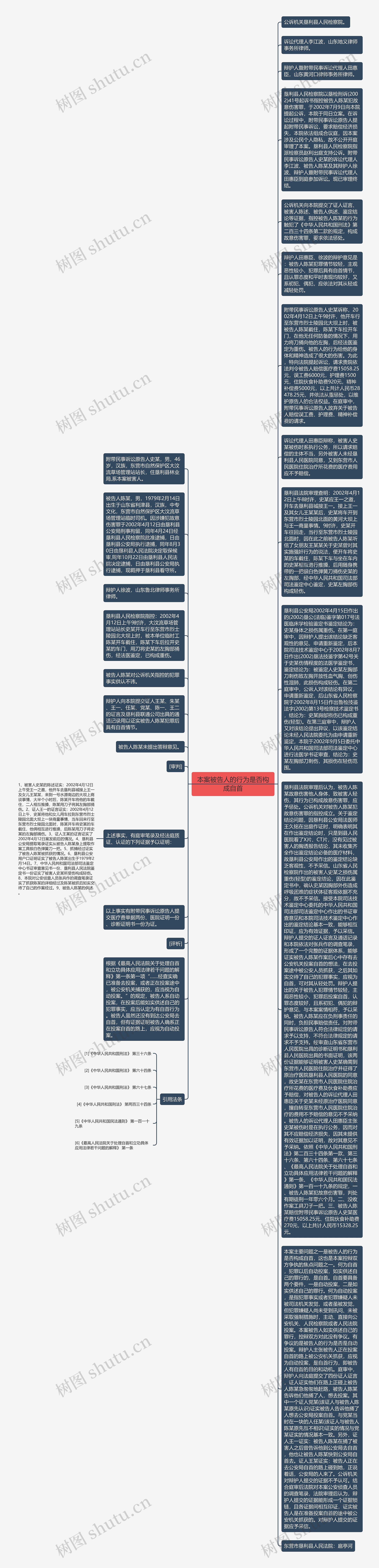 本案被告人的行为是否构成自首思维导图高清图 本案被告人的行为是否构成自首思维导图