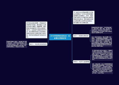 2016年国考时政热点：反家暴法草案初审