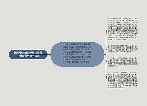 国土资源部关于加大闲置土地处置力度的通知