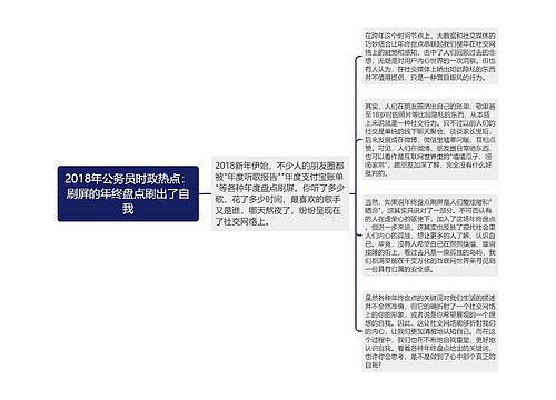 2018年公务员时政热点：刷屏的年终盘点刷出了自我