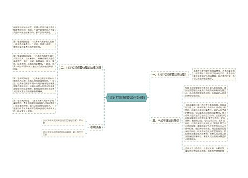 13岁打架报警如何处理?