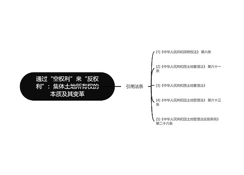 通过“空权利”来“反权利”：集体土地所有权的本质及其变革