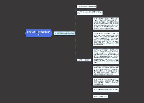 企业征地补偿申请报告范本