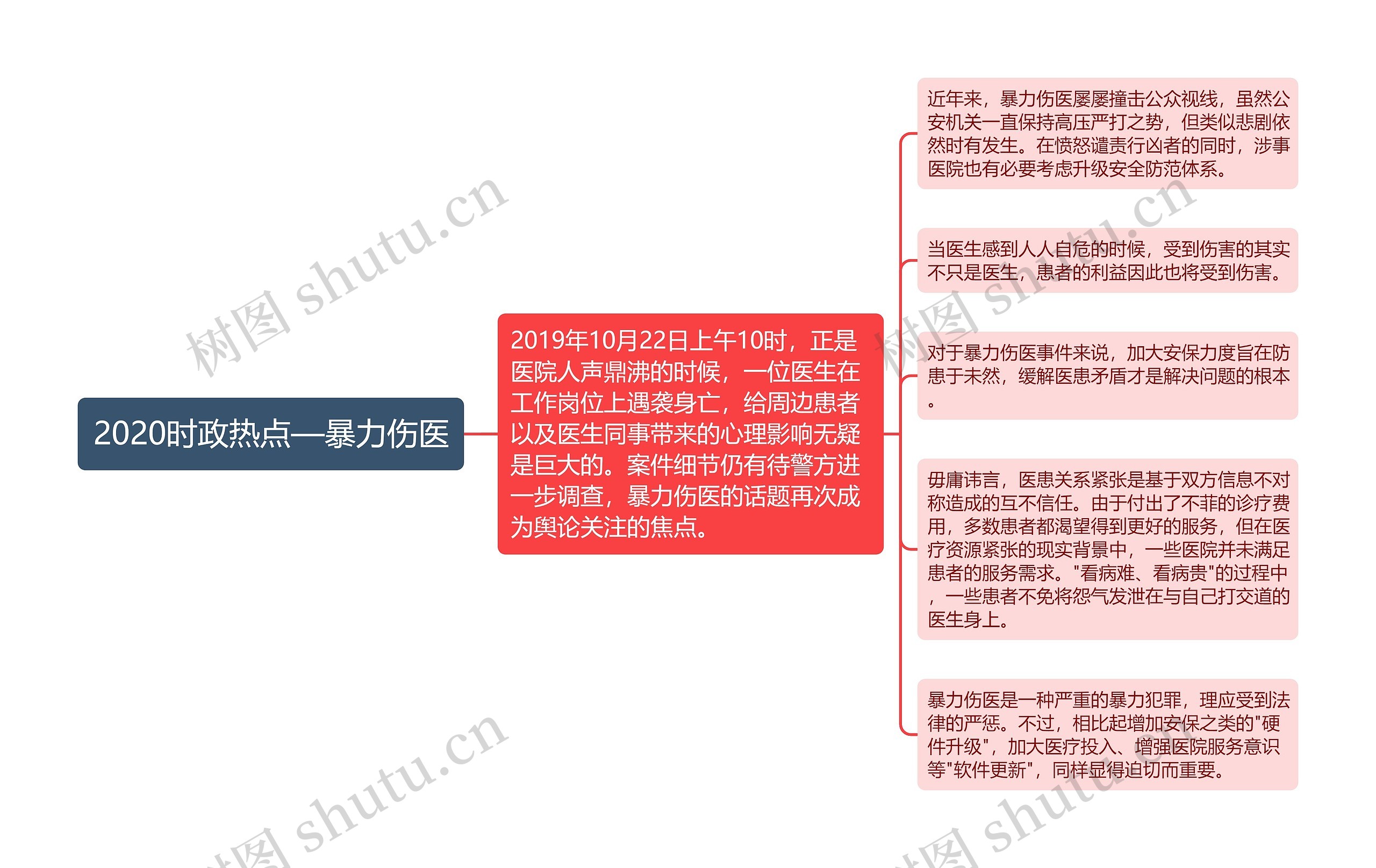 2020时政热点—暴力伤医思维导图