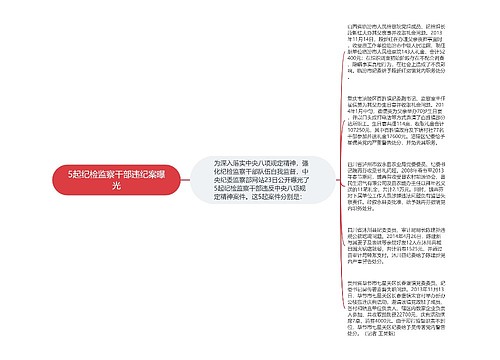 5起纪检监察干部违纪案曝光