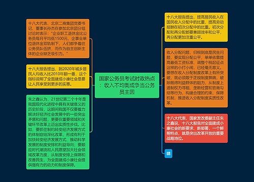 国家公务员考试时政热点：收入不均衡成争当公务员主因