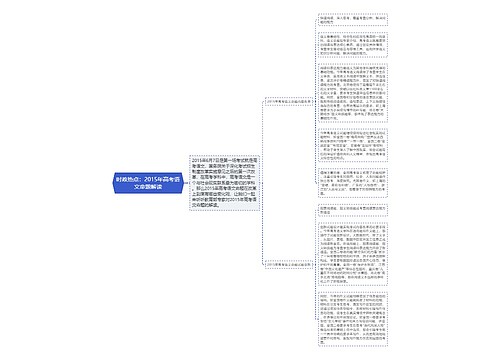 时政热点：2015年高考语文命题解读