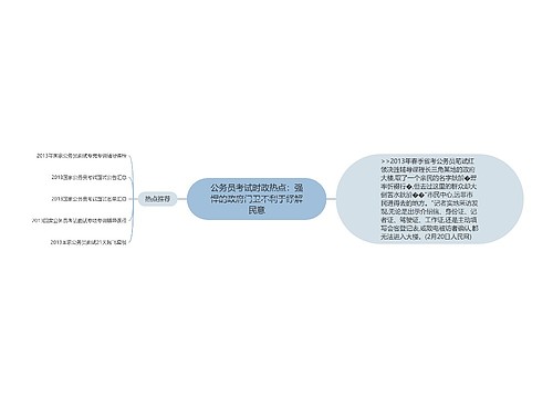 公务员考试时政热点：强悍的政府门卫不利于纾解民意