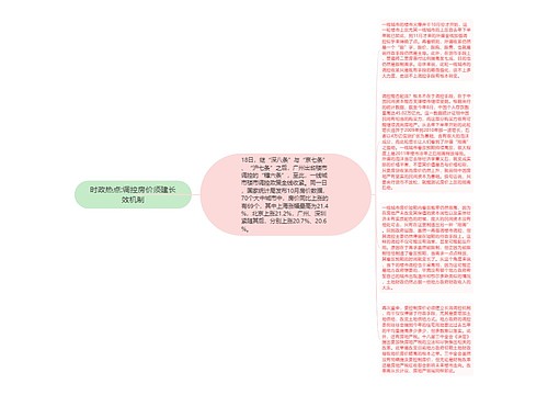 时政热点:调控房价须建长效机制