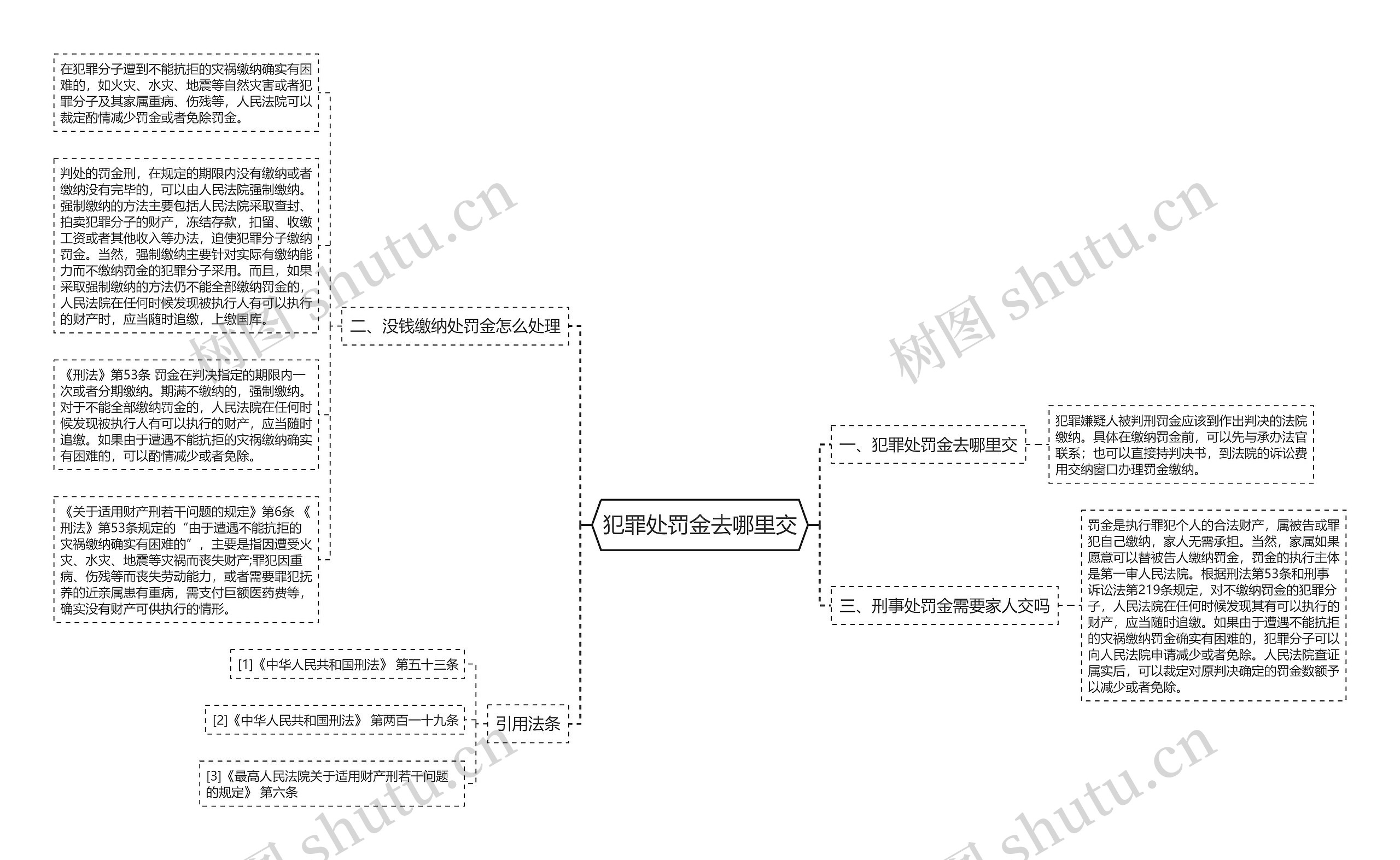 犯罪处罚金去哪里交思维导图