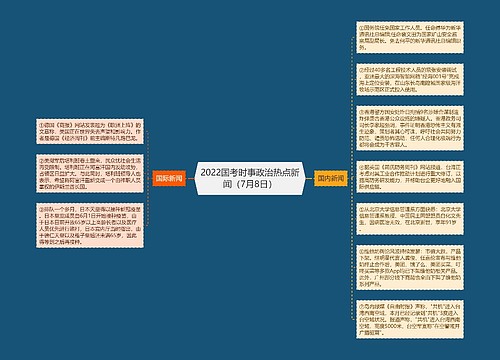 2022国考时事政治热点新闻（7月8日）