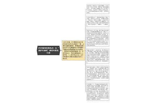 2020国考时政热点：从“救护车接机”感受年度流行语