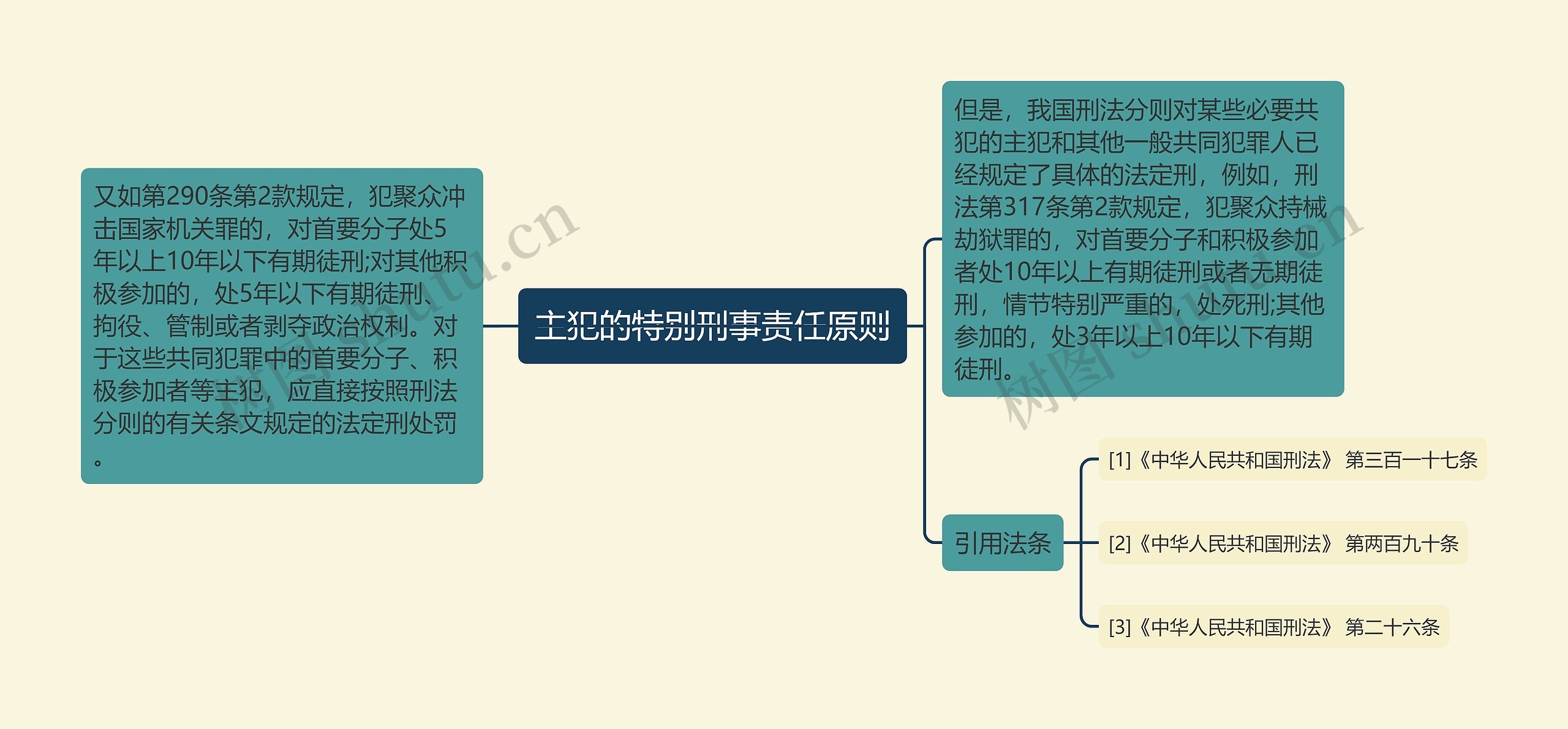 主犯的特别刑事责任原则思维导图