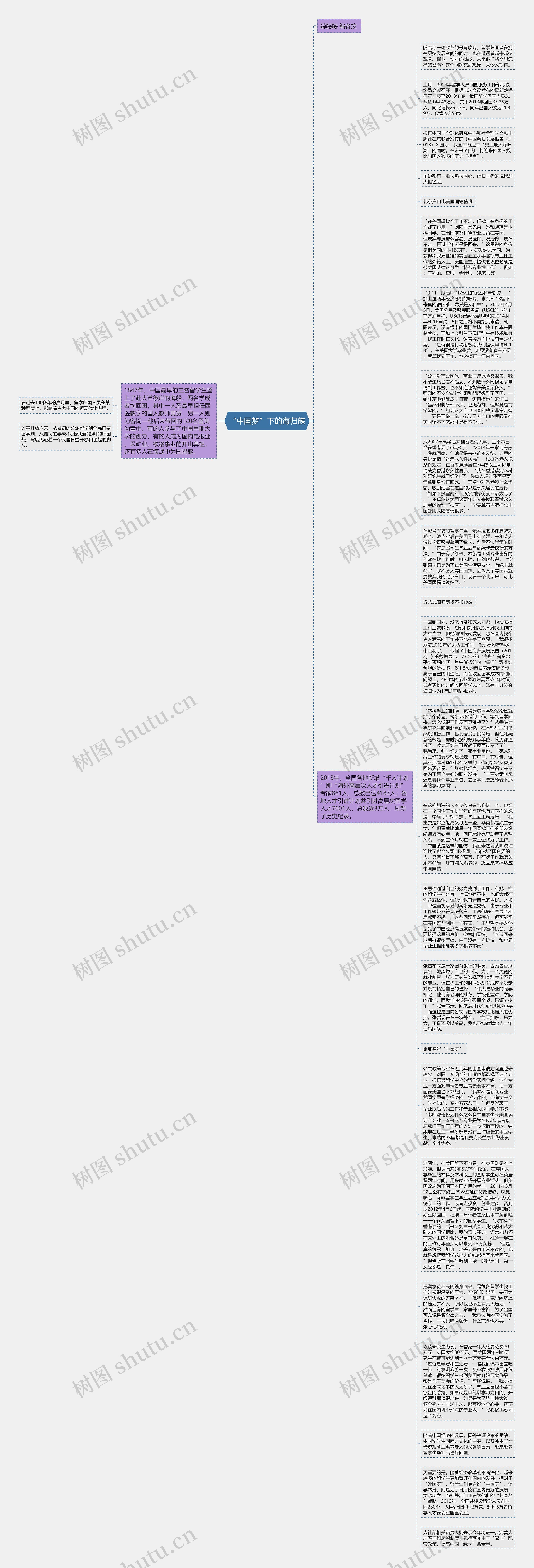 “中国梦”下的海归族思维导图