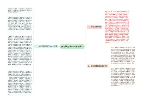 贪污罪立法模式比较研究