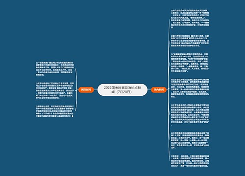 2022国考时事政治热点新闻（7月28日）