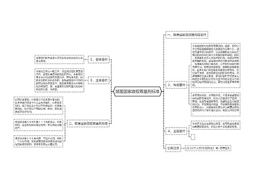 颠覆国家政权罪量刑标准