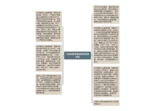 以高质量党建保障高质量发展