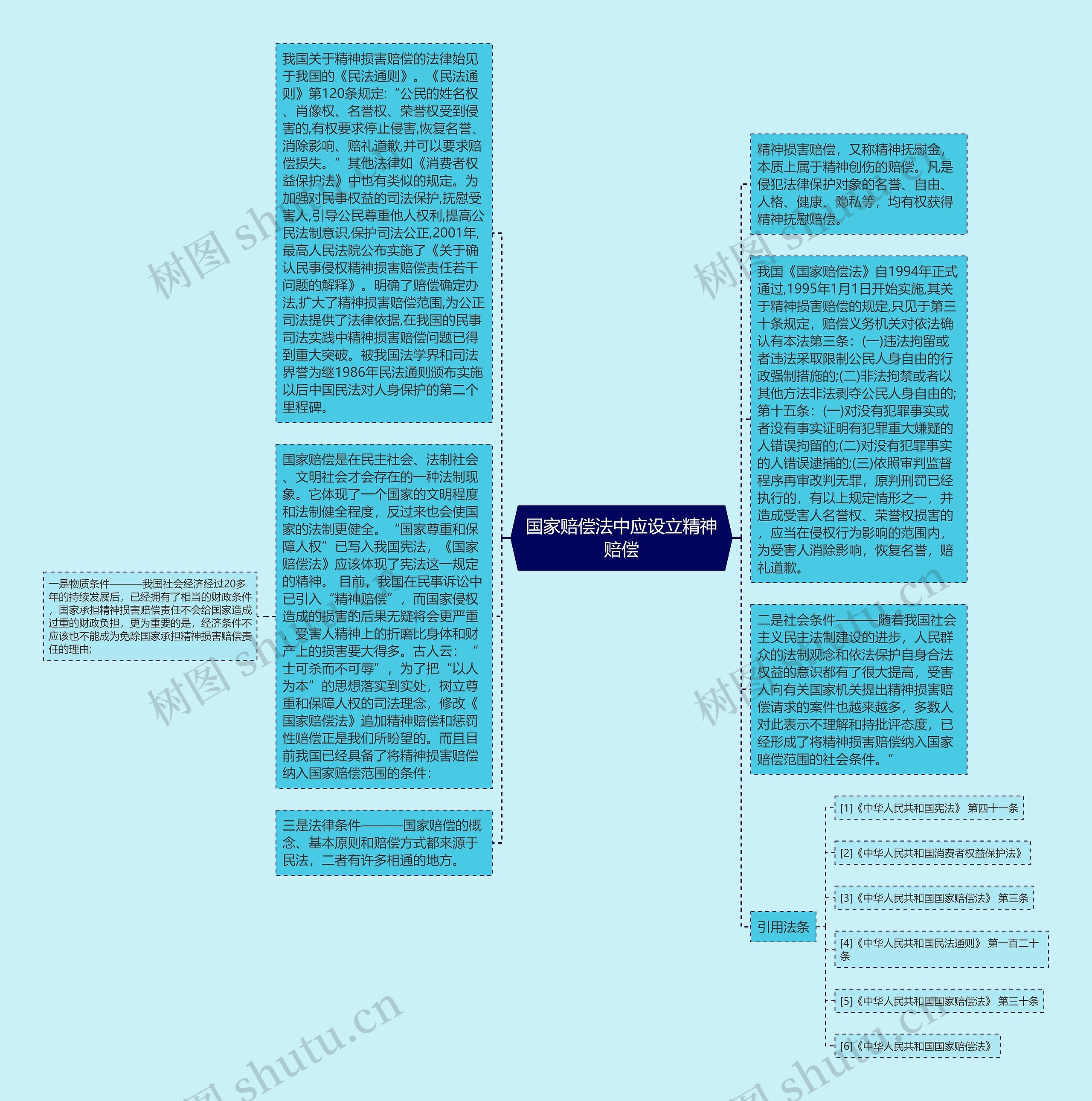 国家赔偿法中应设立精神赔偿思维导图