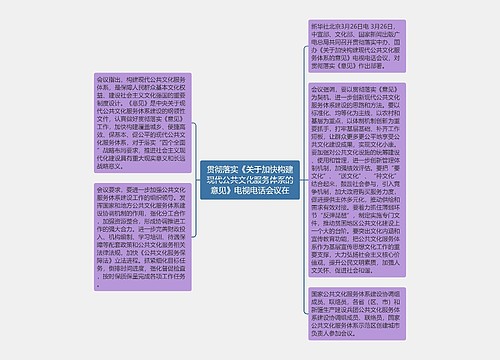 贯彻落实《关于加快构建现代公共文化服务体系的意见》电视电话会议在
