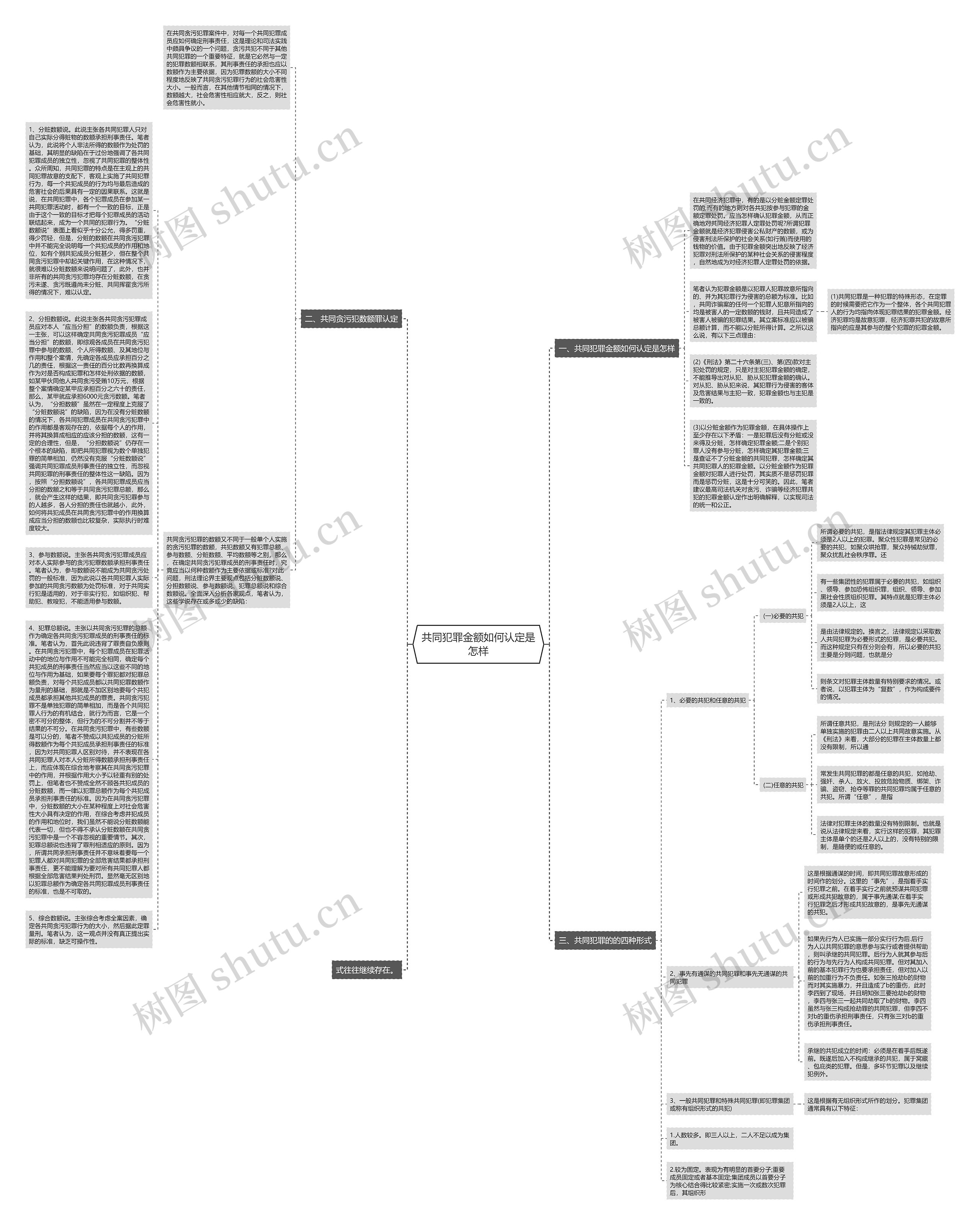 共同犯罪金额如何认定是怎样思维导图