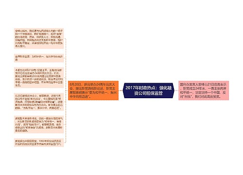 2017年时政热点：强化融资公司担保监管