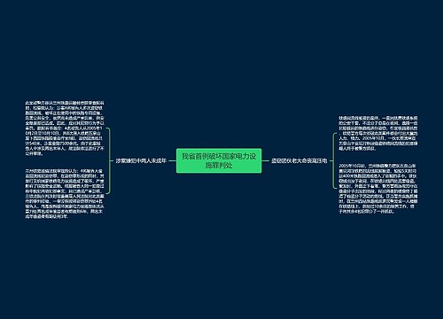 我省首例破坏国家电力设施罪判处