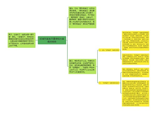 轻缓刑案宜尽量缩短办案羁押期限