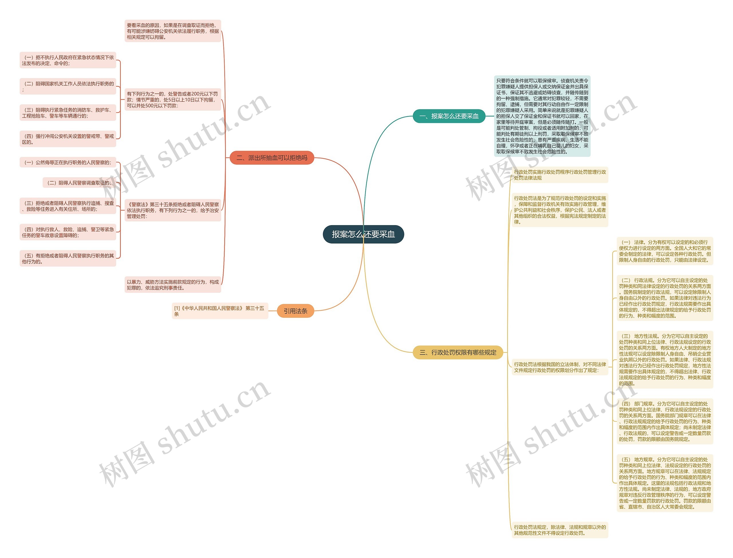 报案怎么还要采血思维导图