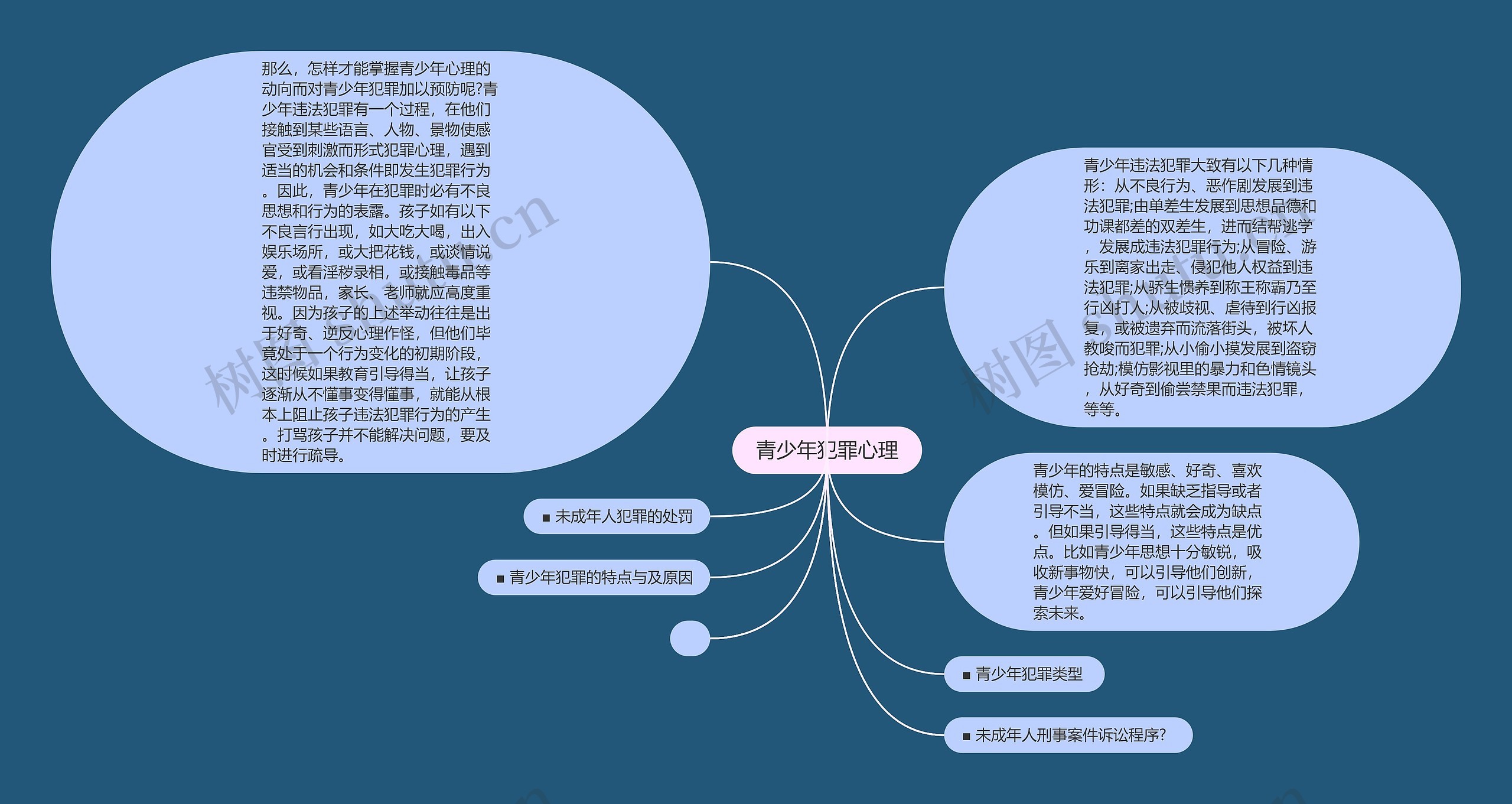 青少年犯罪心理思维导图