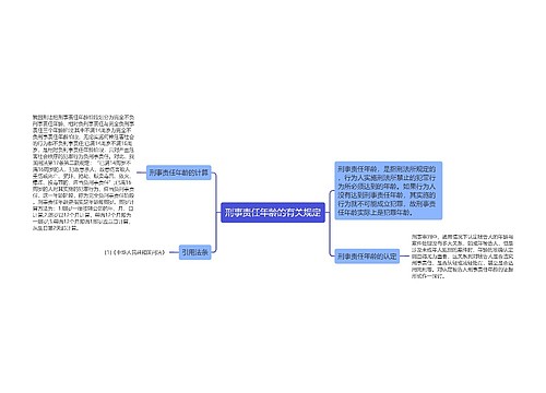 刑事责任年龄的有关规定