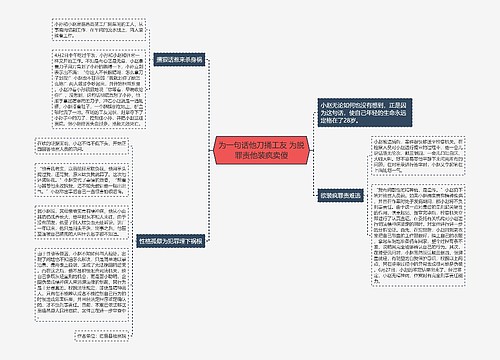 为一句话他刀捅工友 为脱罪责他装疯卖傻