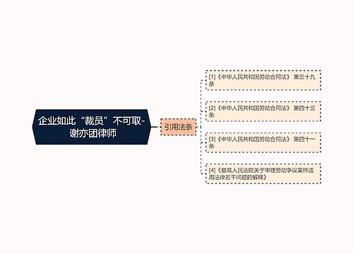 企业如此“裁员”不可取- 谢亦团律师