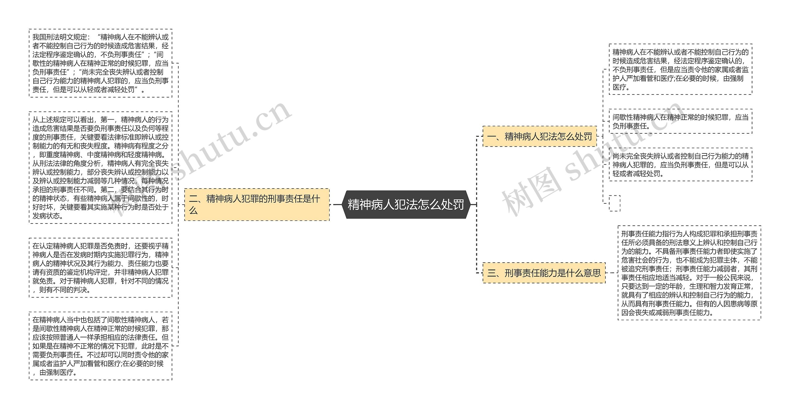 精神病人犯法怎么处罚思维导图