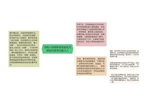 河南入狱智障者被鉴定为限制刑事责任能力人