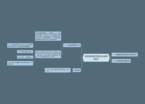 吸毒被拘留驾驶证会被吊销吗?