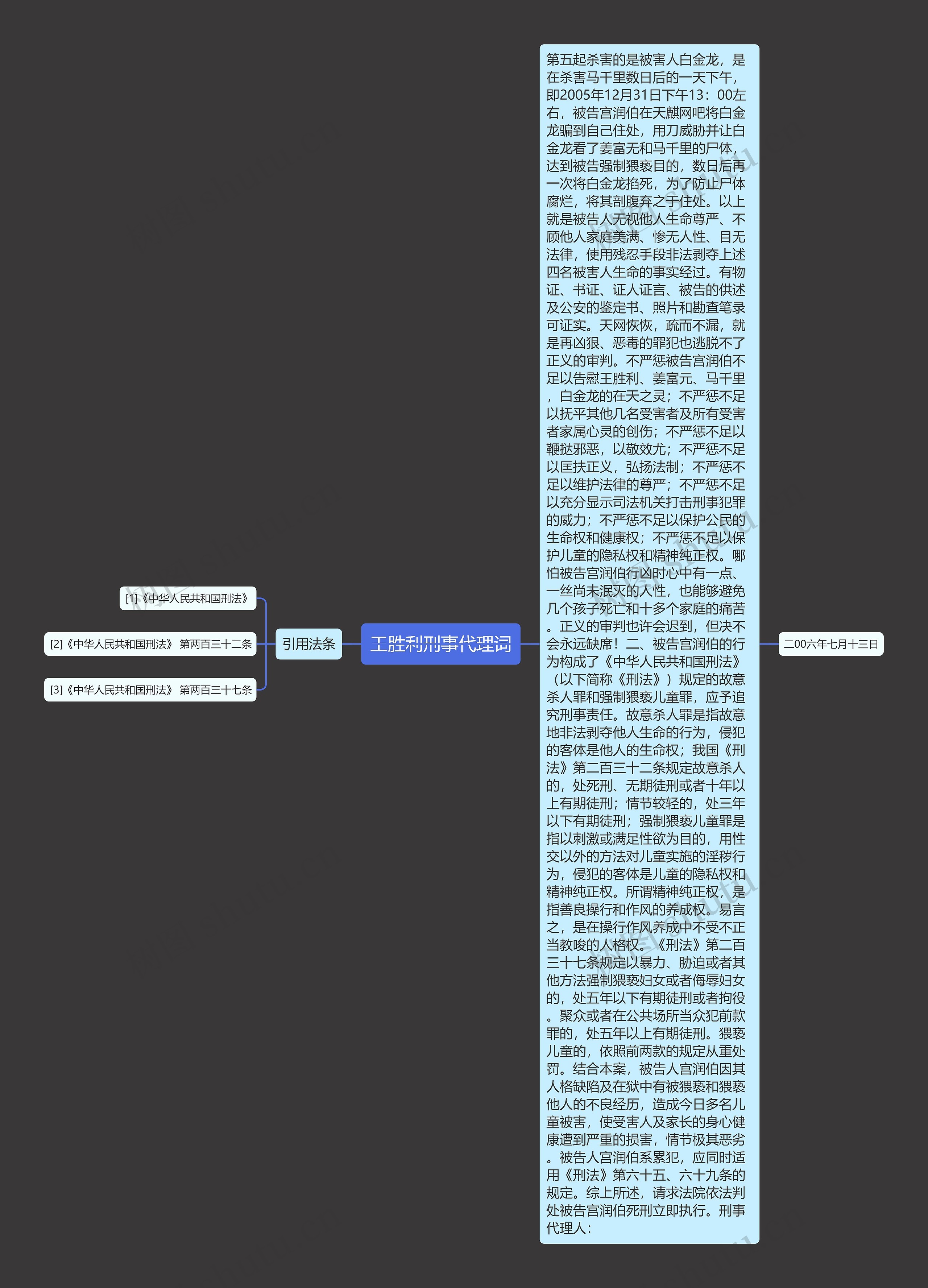 王胜利刑事代理词 王胜利刑事代理词