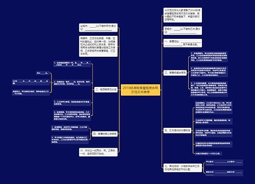 2016标准版房屋租赁合同示范文本推荐