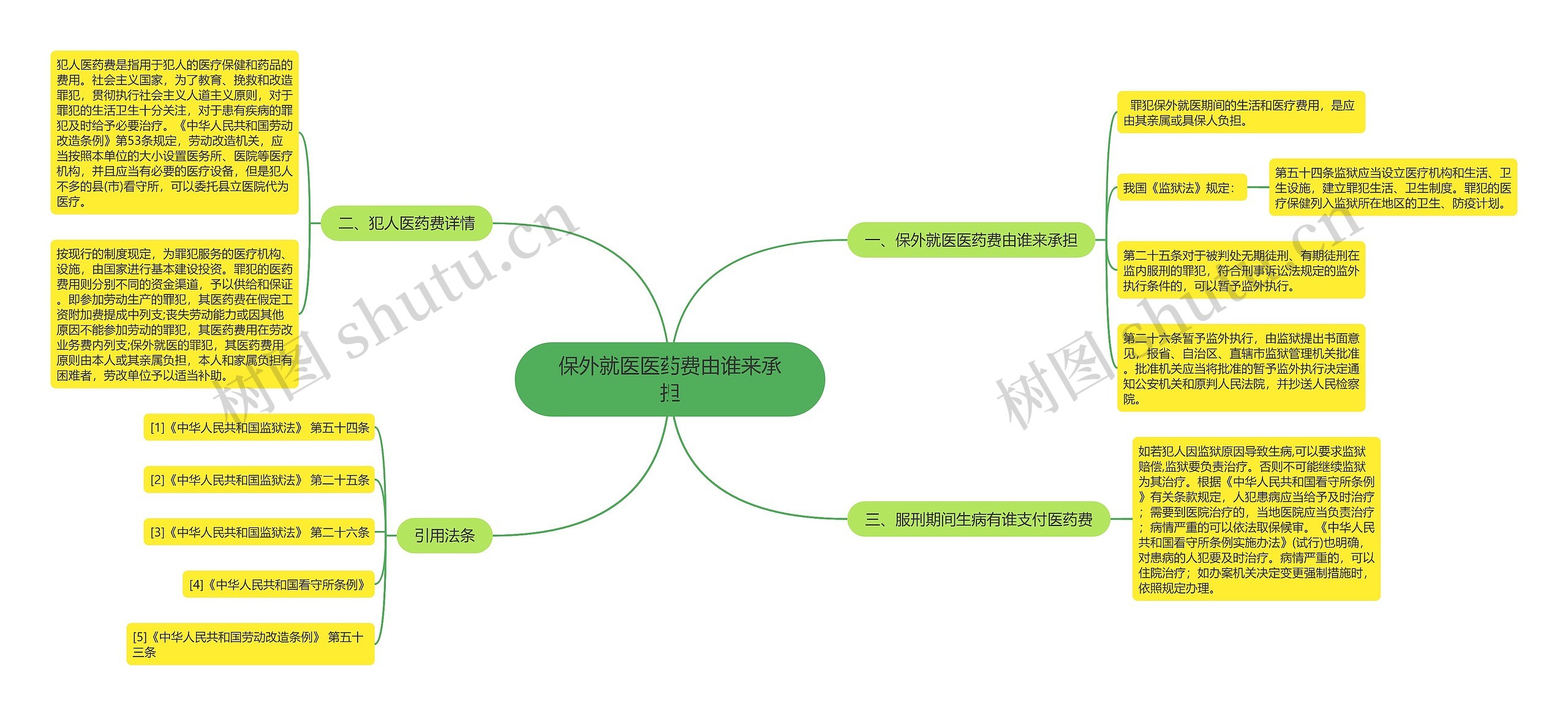 保外就医医药费由谁来承担思维导图