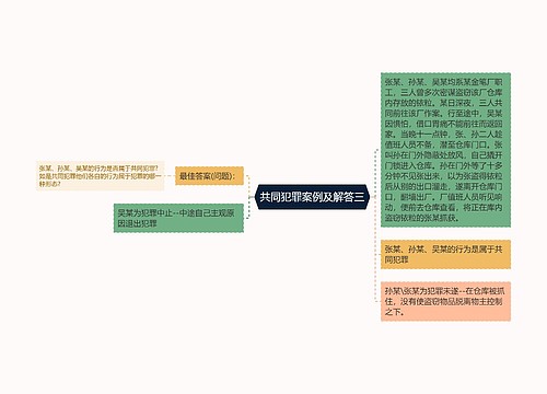 共同犯罪案例及解答三