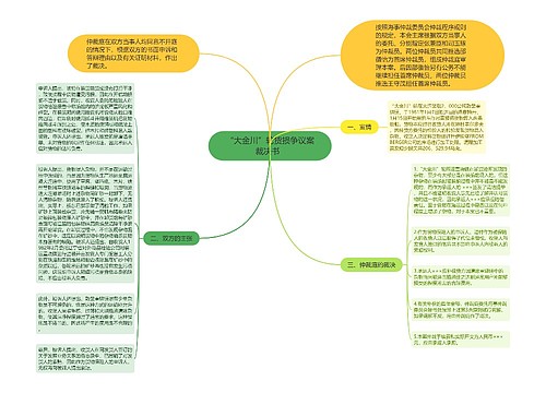 “大金川”轮货损争议案裁决书  