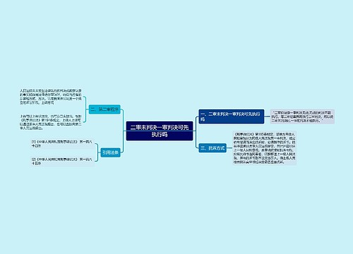 二审未判决一审判决可先执行吗