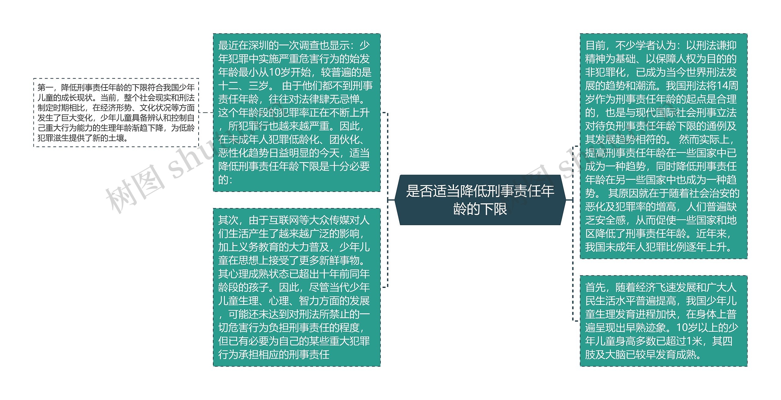 是否适当降低刑事责任年龄的下限思维导图