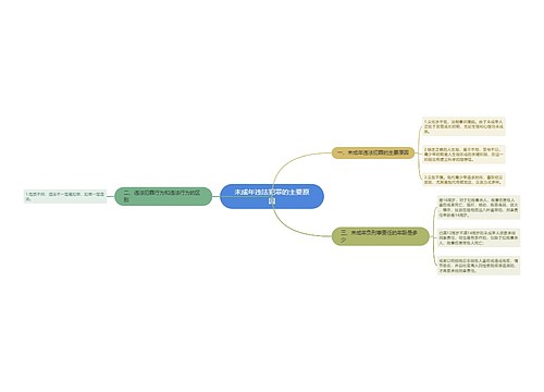 未成年违法犯罪的主要原因