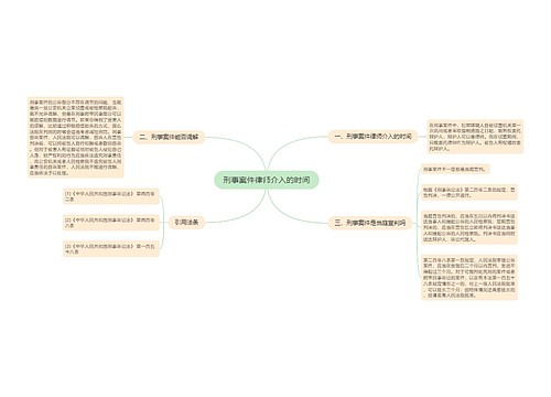 刑事案件律师介入的时间