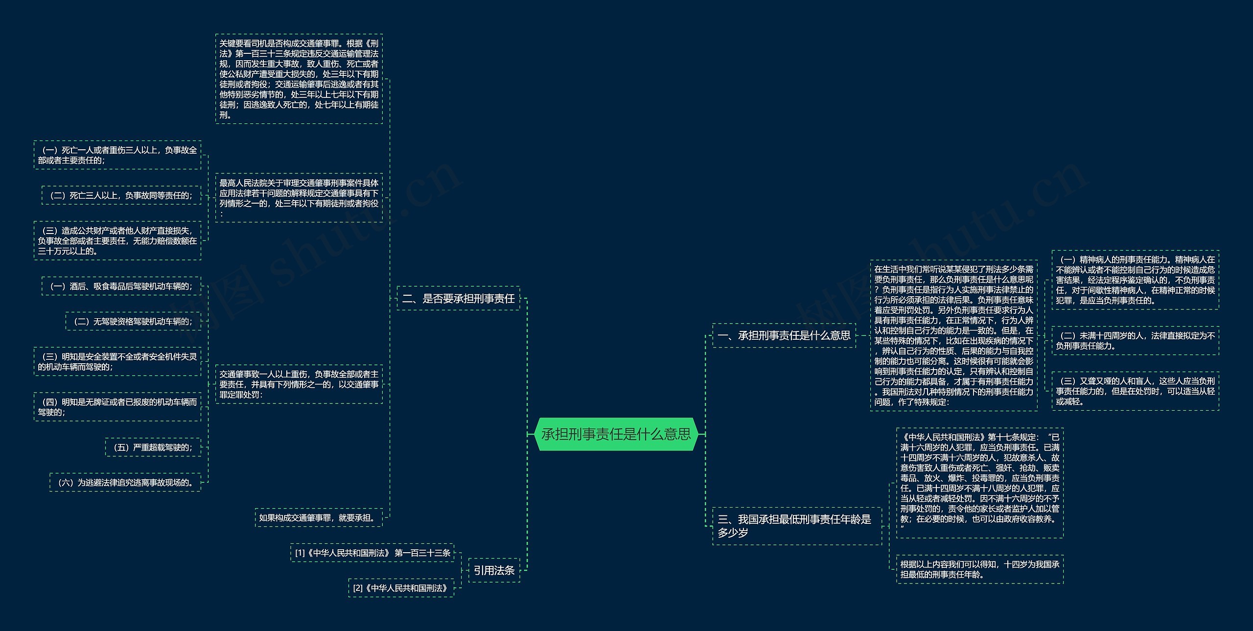 承担刑事责任是什么意思思维导图