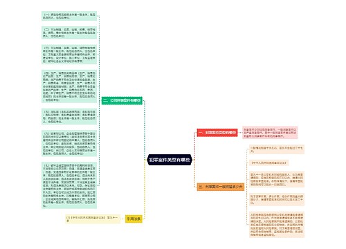 犯罪案件类型有哪些