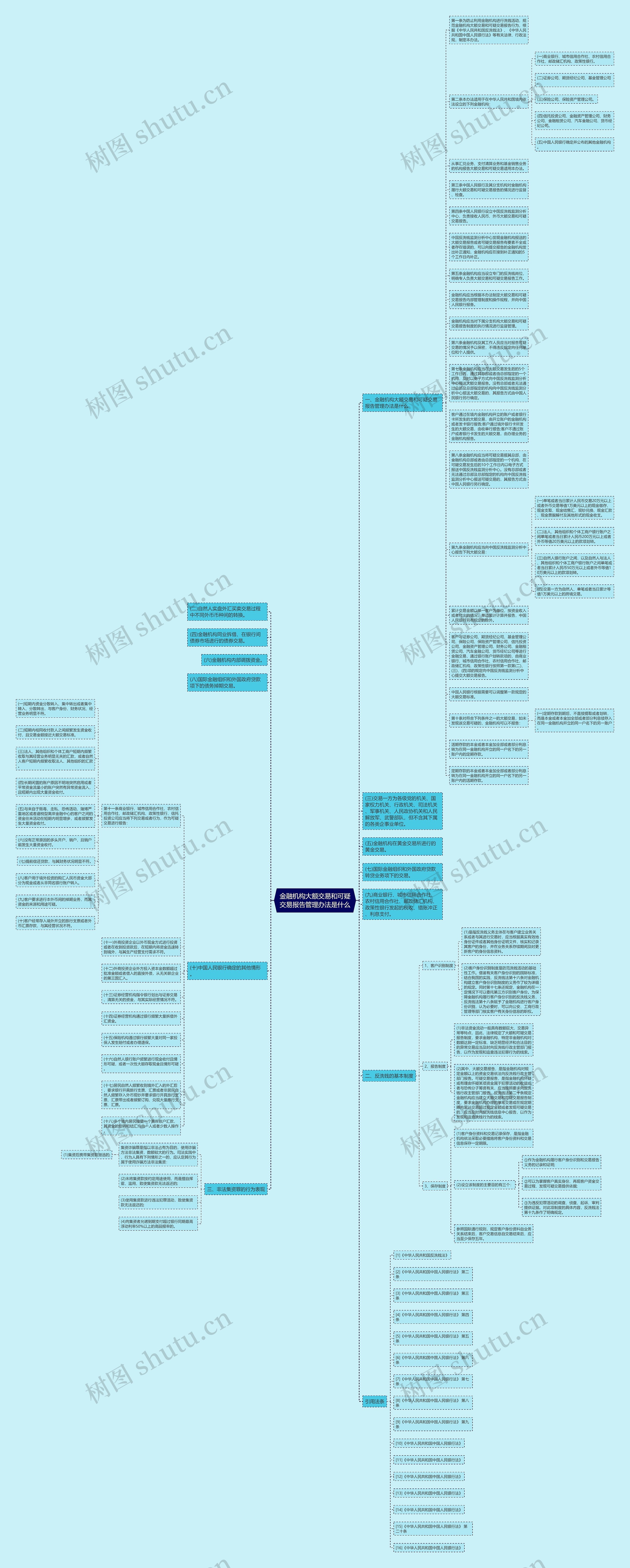 金融机构大额交易和可疑交易报告管理办法是什么思维导图