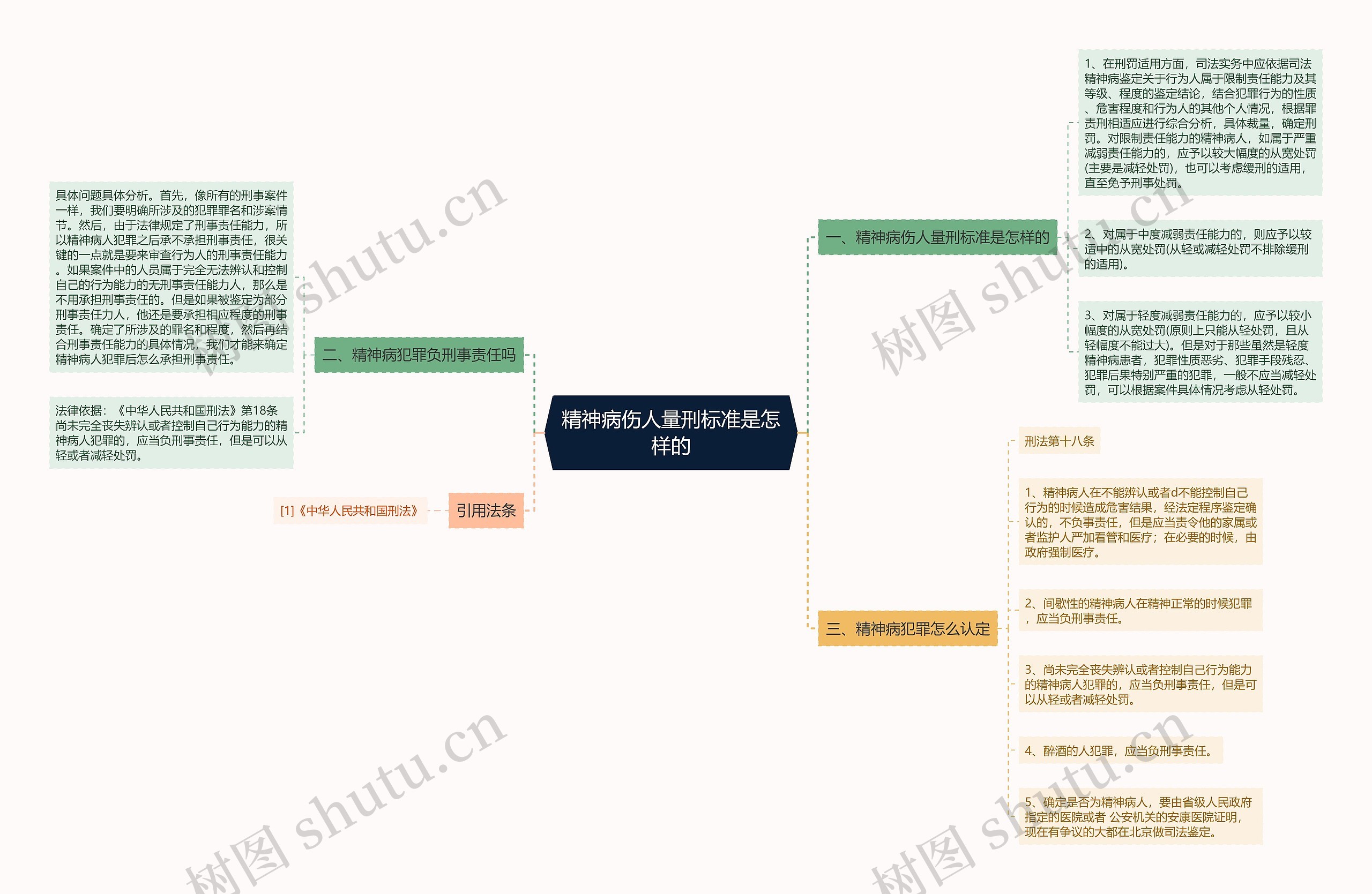 精神病伤人量刑标准是怎样的思维导图