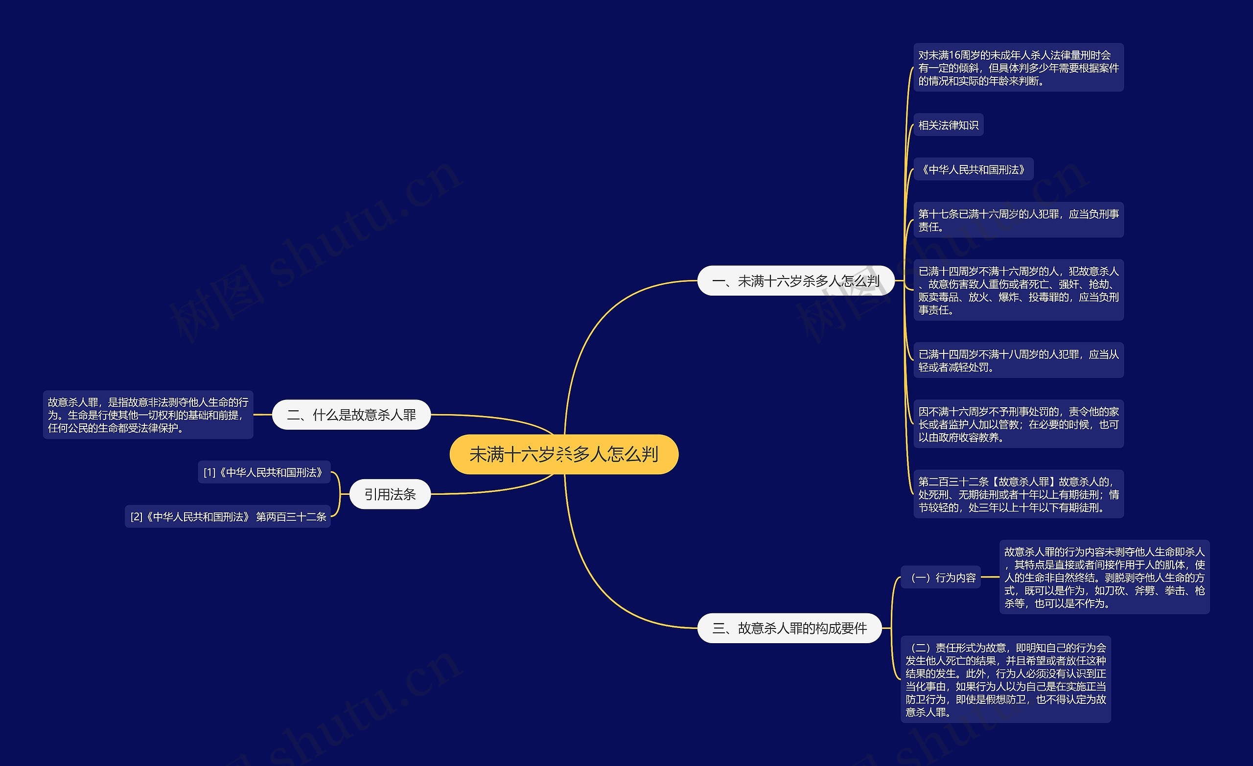 未满十六岁杀多人怎么判思维导图